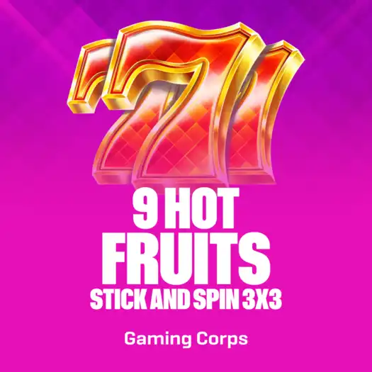 9 Hot Fruits Stick and Spin 3x3
